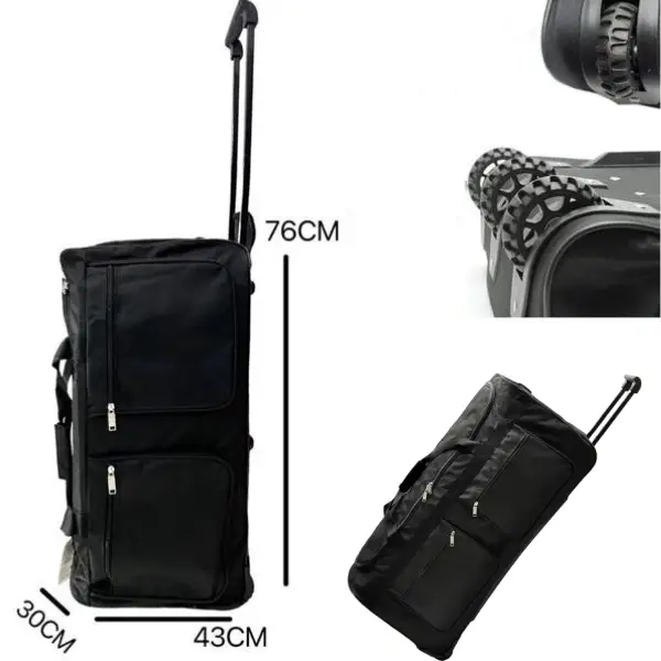Grand sac de voyage à roulettes, robuste et étanche avec dimensions