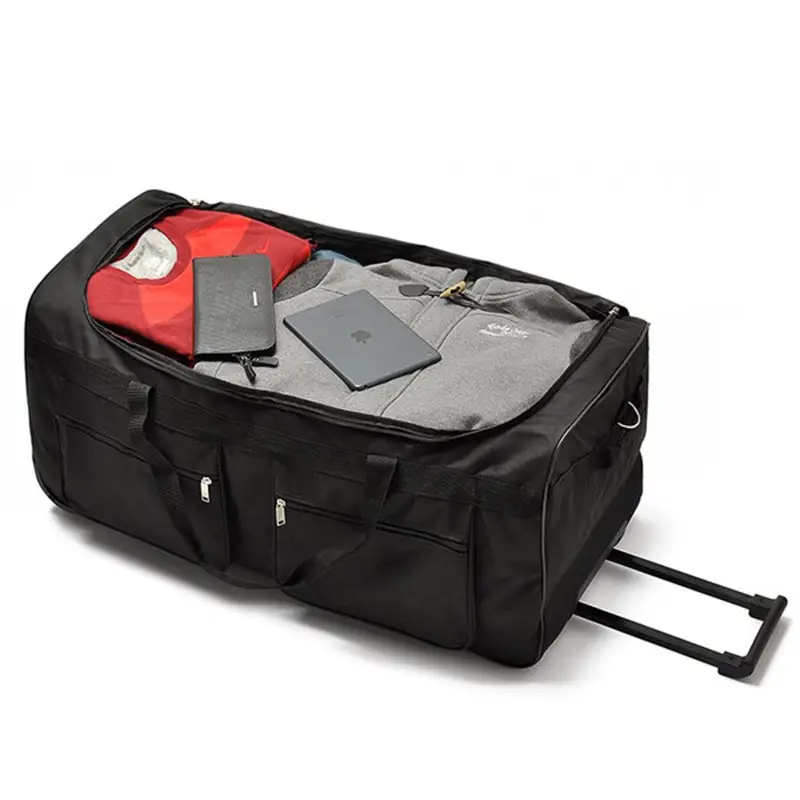 Grand sac de voyage à roulettes, robuste et étanche vue interieur