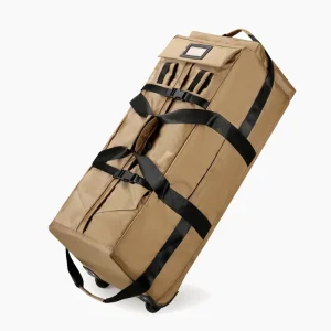 Grand sac de voyage avec roulettes, pliable, pratique khaki
