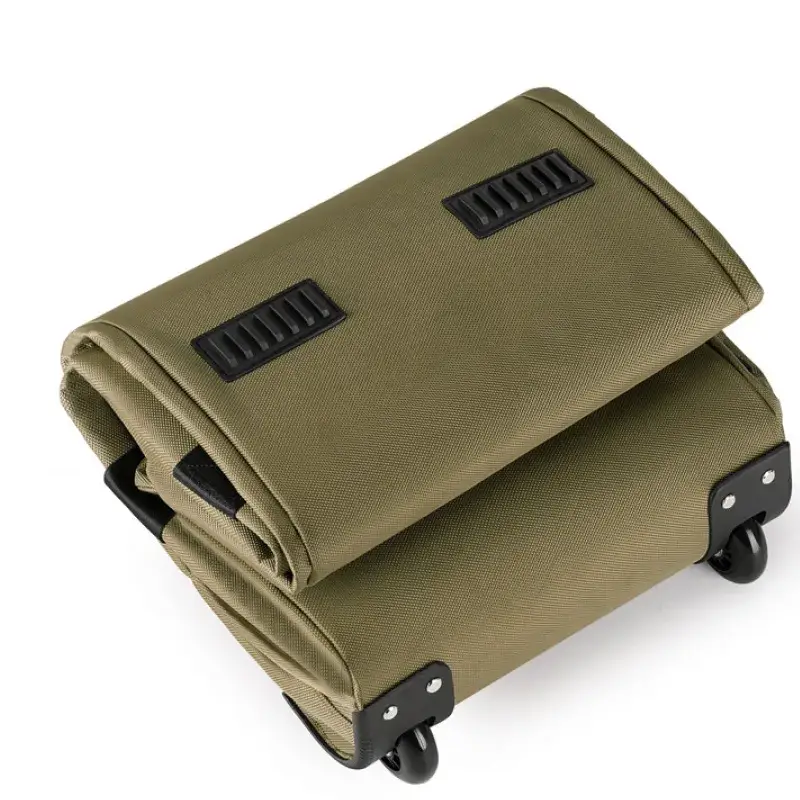 Grand sac de voyage avec roulettes, pliable, pratique replié