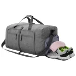 Grand sac de voyage pliable avec compartiment chaussures ouvert Grand sac de voyage pliable avec compartiment chaussures ouvert