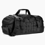 Grand sac de voyage style armée résistant à l'eau noir Grand sac de voyage style armée résistant à l'eau noir