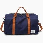 Grand sac de voyage tissu unisexe, polyvalent bleu Grand sac de voyage tissu unisexe, polyvalent bleu