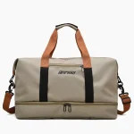 Sac de sport avec rangement chaussures étanche coleur khaki Sac de sport avec rangement chaussures étanche coleur khaki