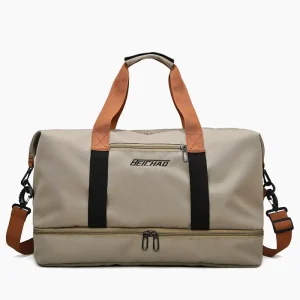 Sac de sport avec rangement chaussures étanche coleur khaki
