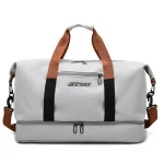 Sac de sport avec rangement chaussures étanche gris Sac de sport avec rangement chaussures étanche gris