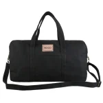Sac de sport en toile unisexe étanche noir Sac de sport en toile unisexe étanche noir