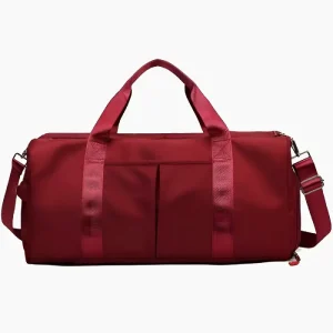 Sac de sport gym avec poches humides bordeaux