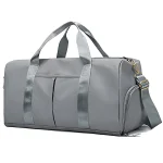 Sac de sport gym avec poches humides gris Sac de sport gym avec poches humides gris