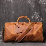 Sac de voyage cabine cuir homme fond gris
