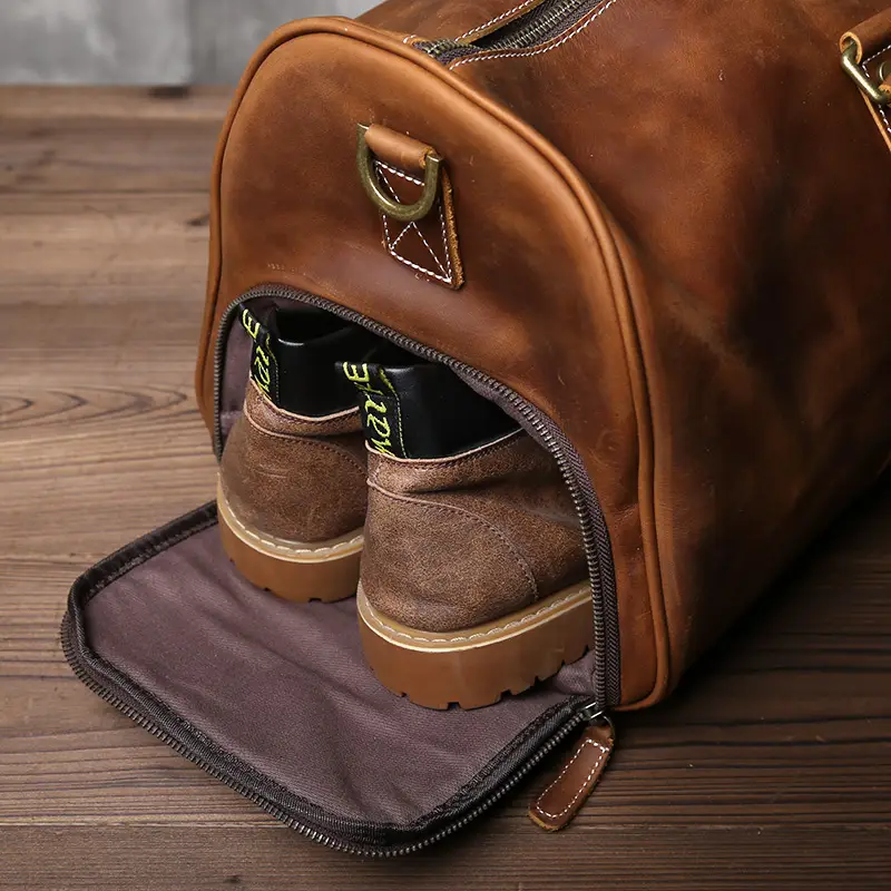 Sac de voyage cabine cuir homme vintage chaussures