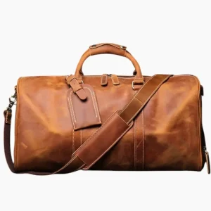 Sac de voyage cabine cuir homme vintage marron
