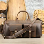 Sac de voyage cabine en cuir véritable ond bois