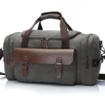 Sac de voyage cabine en toile vintage pour hommes gris Sac de voyage cabine en toile vintage pour hommes gris