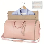 Sac de voyage cabine pliable transport vêtements rose Sac de voyage cabine pliable transport vêtements rose