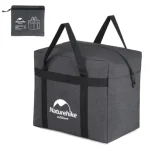 Sac de voyage pliable avec pochette gris foncé Sac de voyage pliable avec pochette gris foncé