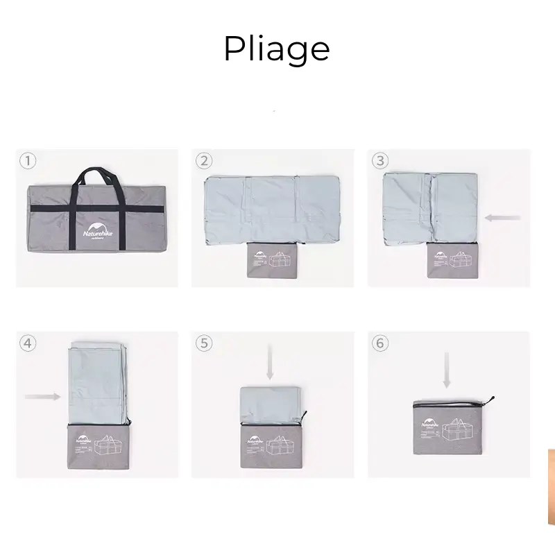 Sac de voyage pliable de grande capacité léger pliage