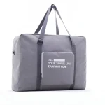 Sac de voyage pliable en nylon étanche gris Sac de voyage pliable en nylon étanche gris