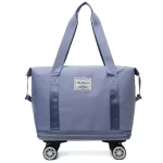 Sac de voyage pliable extensible bleu Sac de voyage pliable extensible bleu