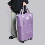 Sac de voyage pliable extensible déplié Sac de voyage pliable extensible déplié