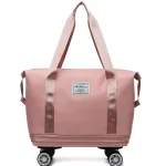Sac de voyage pliable extensible rose Sac de voyage pliable extensible rose