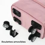 Sac de voyage pliable extensible roues amovibles Sac de voyage pliable extensible roulettes amovibles