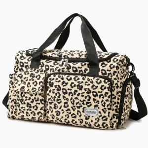 Sac de voyage pour femme avec bandoulière imprimé léopard