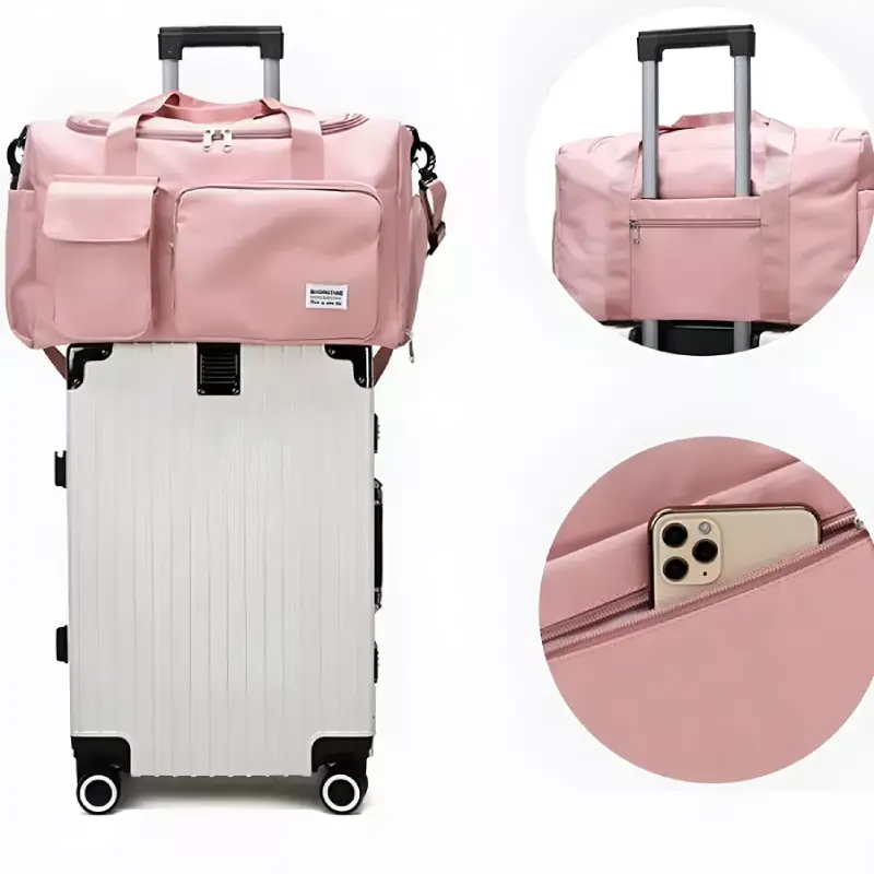 Sac de voyage pour femme avec compartiment sur valise