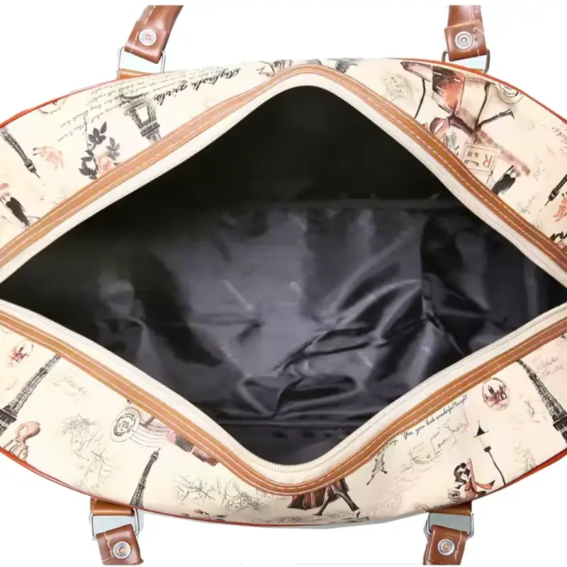 Sac de voyage pour femme dessin de paris interieur