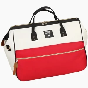 Sac de voyage pour femme en tissu style business rouge