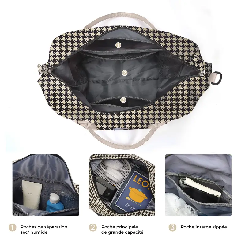 Sac de voyage pour femme pratique et imperméable poches