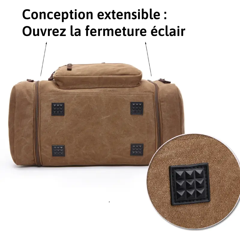 Sac de voyage pour homme cabine en toile extensible