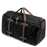 grand-sac-voyage-toile-style-vintage- noir Grand sac voyage en toile style vintage pour escapades et voyages d'affaires noir