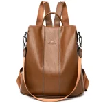 Petit sac à dos antivol pour femmes style vintage marron Petit sac à dos antivol pour femmes style vintage marron