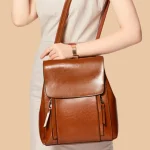 Petit sac à dos en cuir pratique bandoulière Petit sac à dos en cuir pratique bandoulière