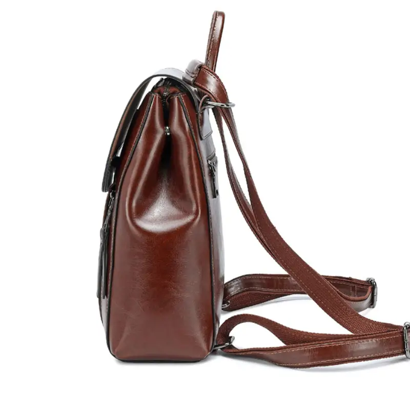 Petit sac à dos en cuir pratique et élégant pour femme profil