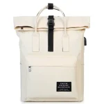 Petit sac à dos femme multifonctionnel avec chargeur USB blanc Petit sac à dos femme multifonctionnel avec chargeur USB blanc