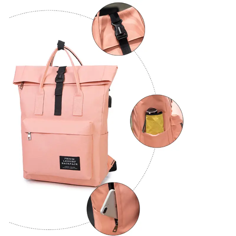 Petit sac à dos femme multifonctionnel avec chargeur USB fonctionalités