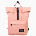 Petit sac à dos femme multifonctionnel avec chargeur USB rose Petit sac à dos femme multifonctionnel avec chargeur USB rose