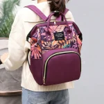 Petit sac à dos nylon femme fashion partique violet porté Petit sac à dos nylon femme fashion partique violet porté