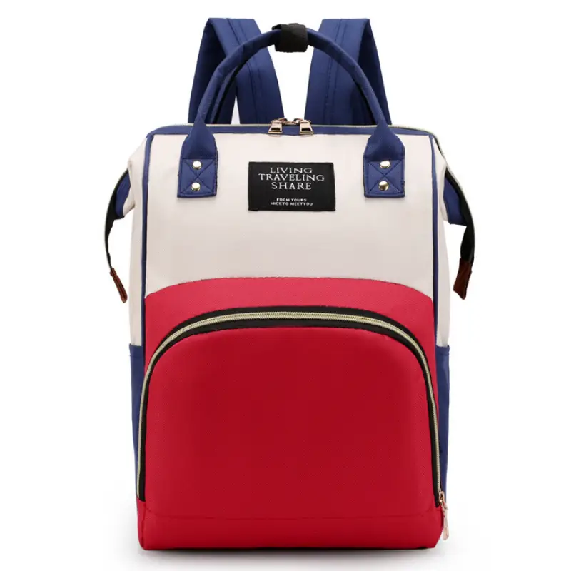 Sac à dos à langer polyvalent étanche pour sorties bébé tricolore