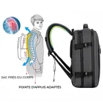 Sac à dos de voyage avec compartiment ordinateur confort Sac à dos de voyage avec compartiment ordinateur confort