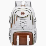 Sac à dos de voyage grande capacité imperméable et polyvalent blanc Sac à dos de voyage grande capacité imperméable et polyvalent blanc