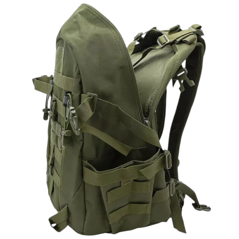 Sac à dos de voyage militaire tactique résistant ouvert