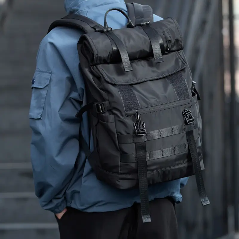 Sac à dos de voyage motard cycliste imperméable porté