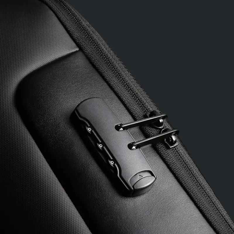 Sac à dos imperméable de ville résistant avec rangement sécurisé cadenas
