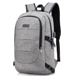 Sac à dos imperméable homme avec USB et sécurité pour voyages d'affaire gris Sac à dos imperméable homme avec USB et sécurité pour voyages d'affaire gris