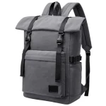 Sac à dos imperméable ordinateur femme pratique et résistant gris