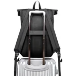 Sac à dos imperméable ordinateur femme pratique sur valise