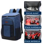 Sac à dos isotherme 30l résistant et imperméable détails